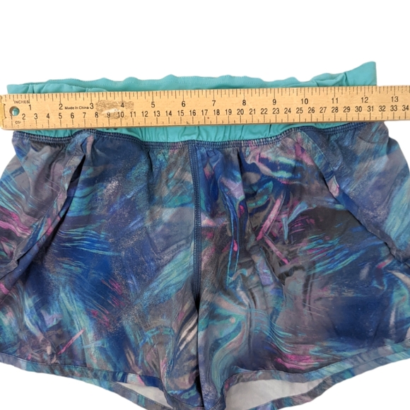 Ivivva Lululemon Girls Lightning Stride Athletic Shorts Sz 14 Blue Workout Cheer - Picture 4 of 9